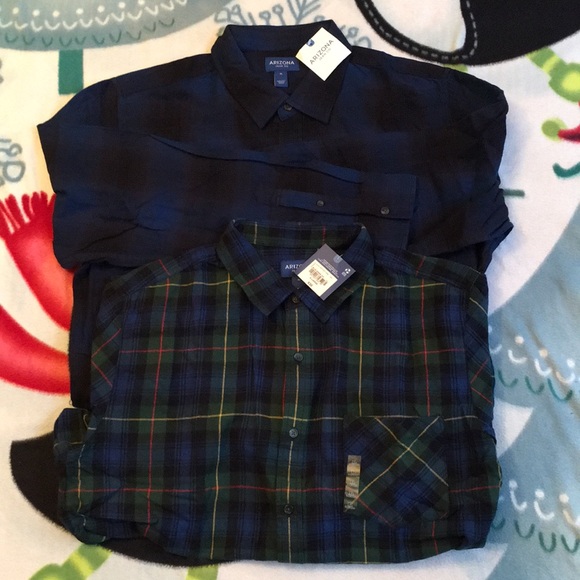 Arizona Jean Company Other - Nwt Arizona Flannel Bundle Of 2 Shirts